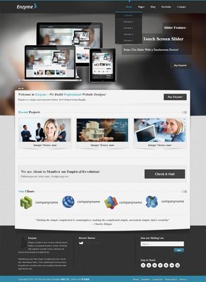 黑色風格的IT商務網站設計與開發(fā)